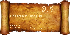 Dotzauer Ibolya névjegykártya